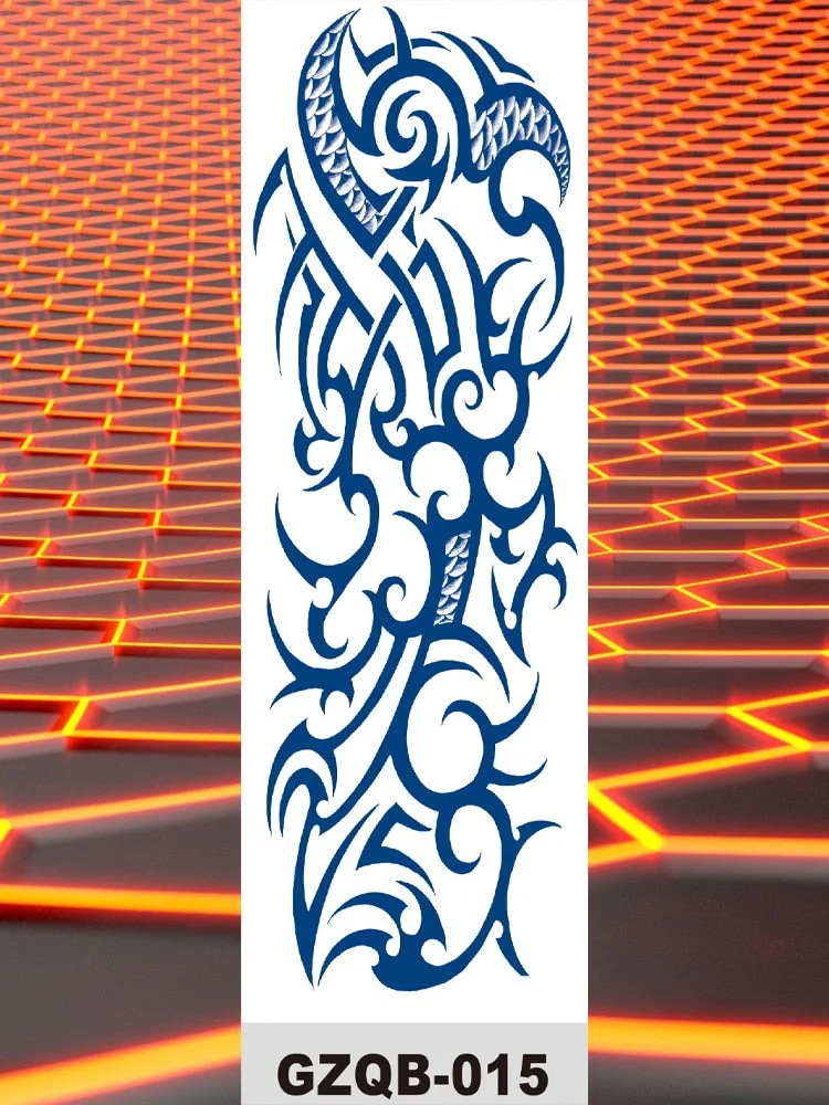 Temporary Flower Full Arm Tattoos Stickers Indian Wolf Dragon Navigator Totem Juice Ink Men Women Girl Leg Fake Tatoo Hot Sale