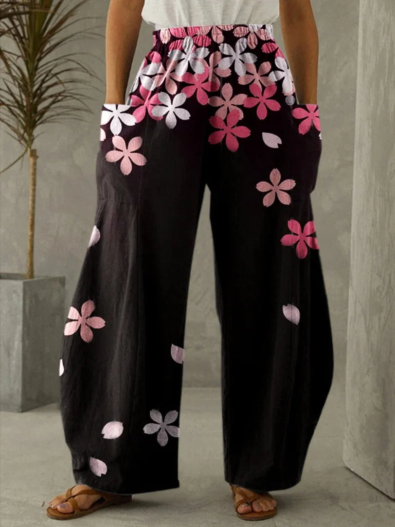 Women's Floral Gradient Vintage Pants