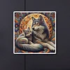 Diamond Painting-DIY Full Round Drill Wolf Family(40*40 CM)