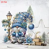 2D Flat Christmas Print DIY Diamond Painting Desktop Ornaments Kit Table Decor
