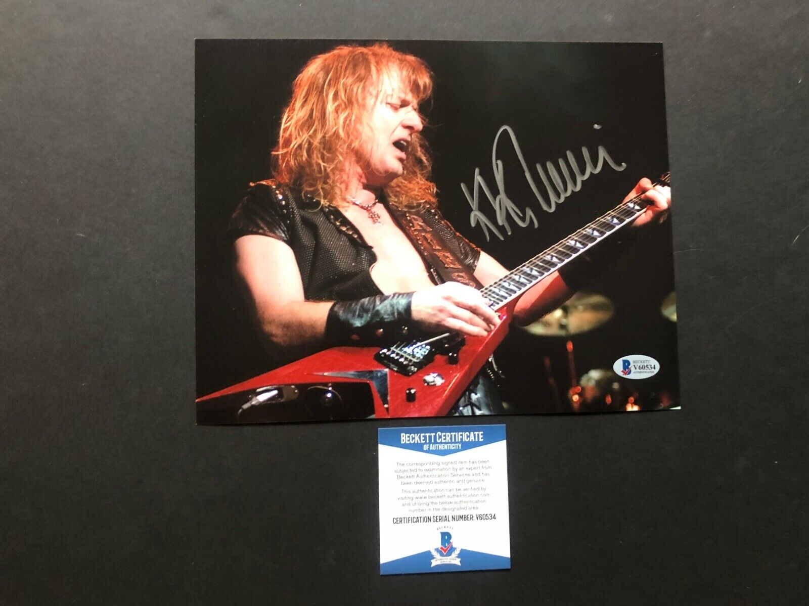 KK K.K. Downing Rare! signed autographed Judas Priest 8x10 Photo Poster painting Beckett BAS coa