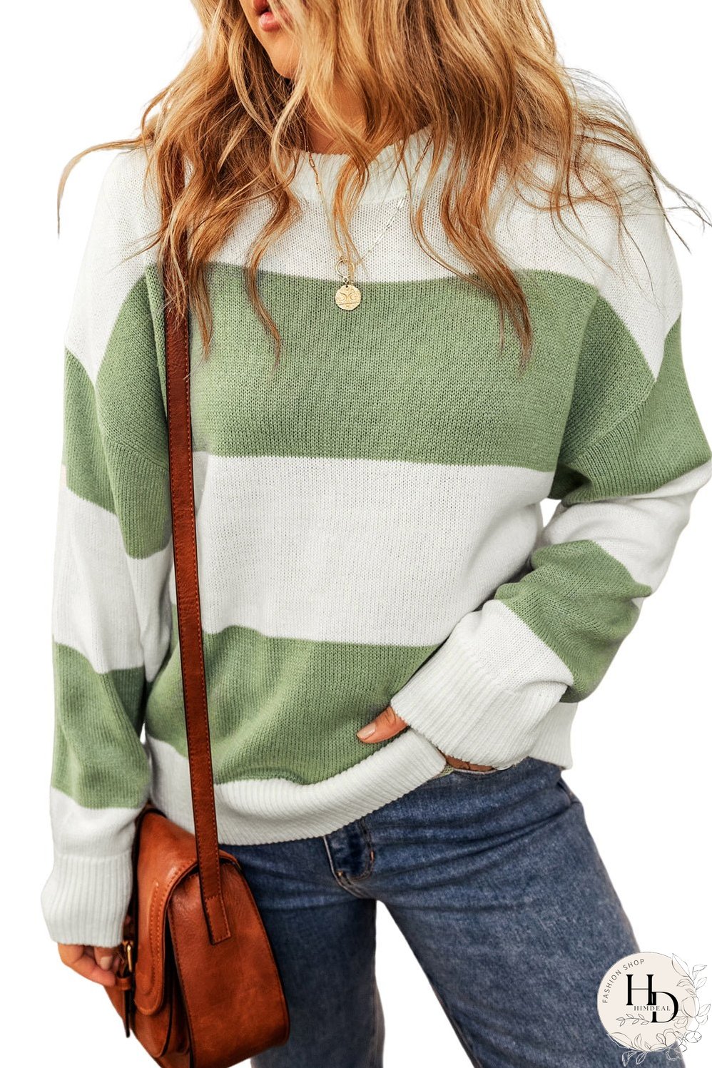 Cozy Colorblock Drop Sleeve Knit Jumper