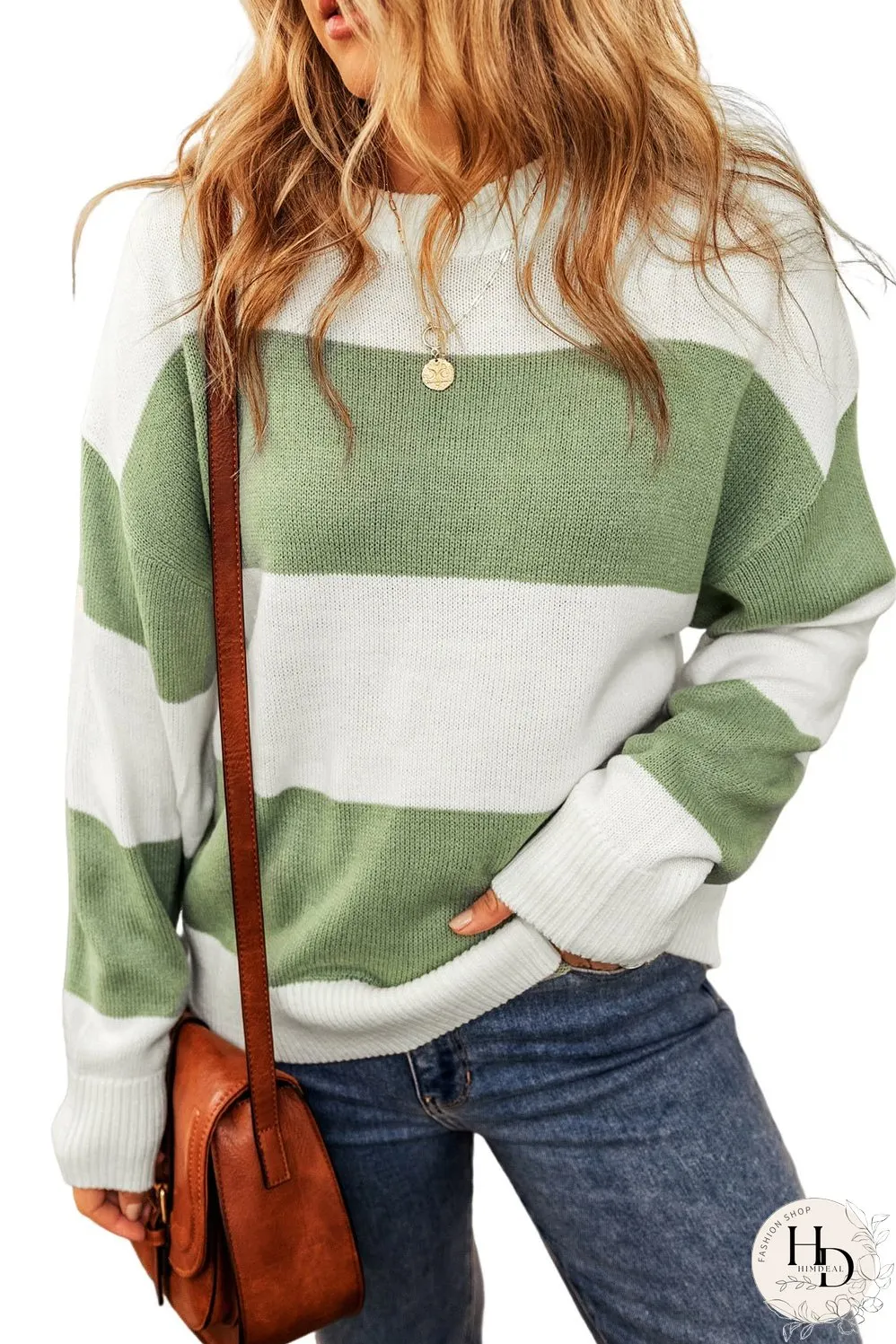 Cozy Colorblock Drop Sleeve Knit Jumper