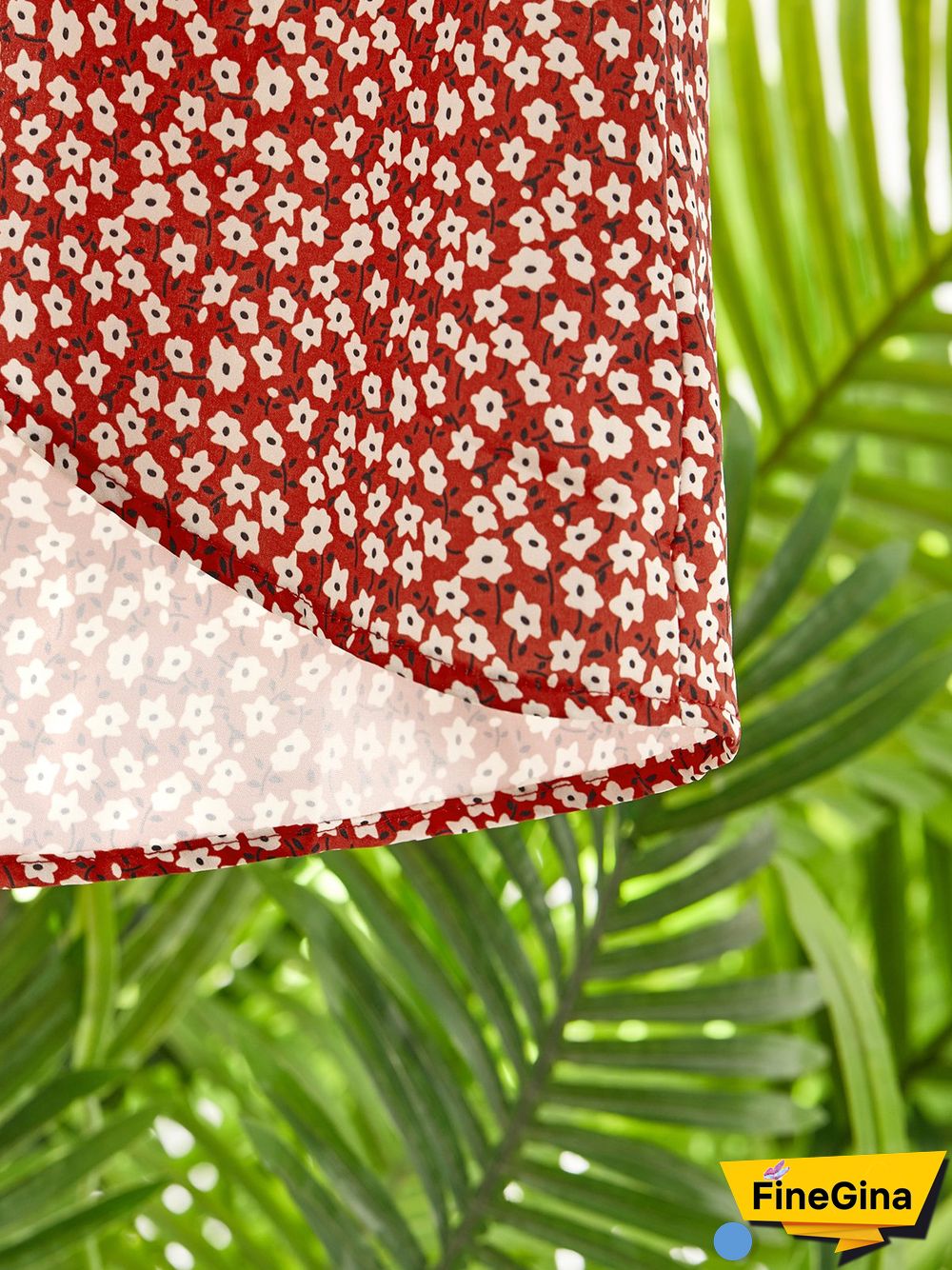 Printed Short Sleeve Swing Weaving Dress