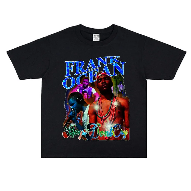 Rock Star T Shirt Frank Ocean Printed T-shirt Short Sleeve round Neck