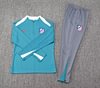 Joyfball 2024/2025 Atletico Madrid Half-Pull Training Suit Lake Blue Jersey 1:1 Thai Quality Set