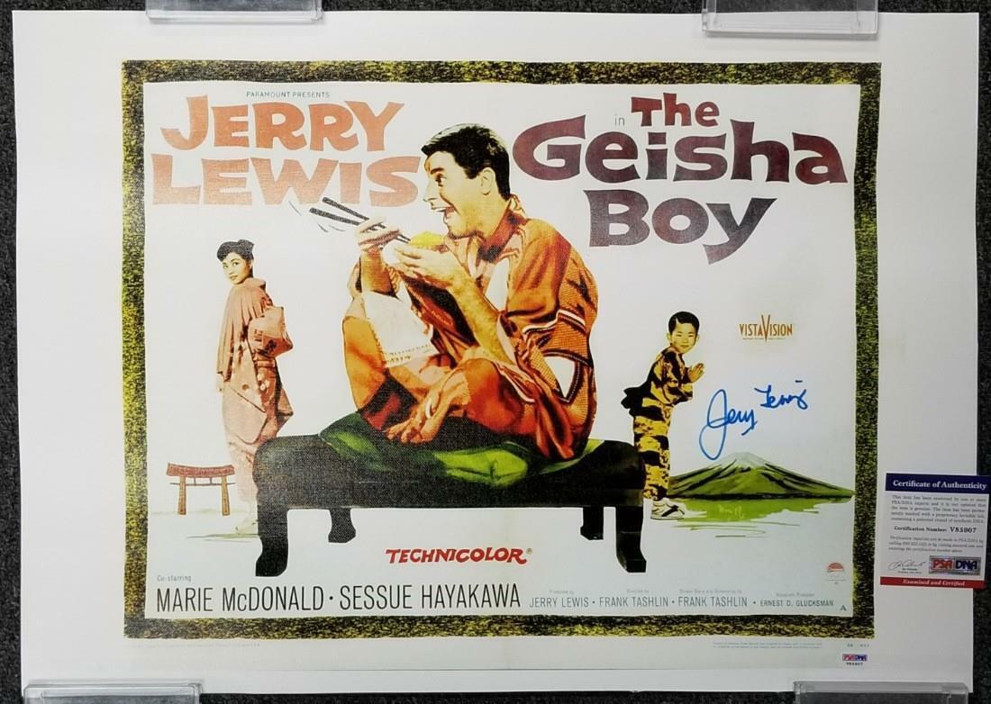 Jerry Lewis signed 16x20 Canvas Photo Poster painting The Geisha Boy Autograph ~ PSA/DNA COA