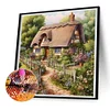 Maison de campagne-Peinture Diamant Ronde Complète-30*30CM