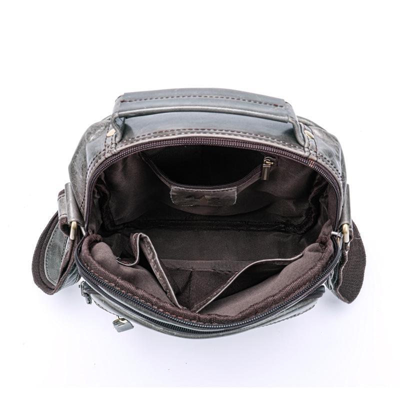 Classic Leather Soft Handbags For Men With Large Capacity