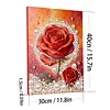 DIY Pearl Painting Red Roses for Home Wall Decor with Frame(30x40cm)
