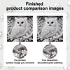 (Pre-Framed)White Owl-Special Shape Diamond Painting Kit(25x25cm)
