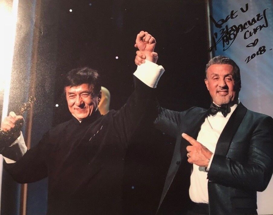 Jackie Chan signed autographed 11x14 Photo Poster painting Sylvester Stallone