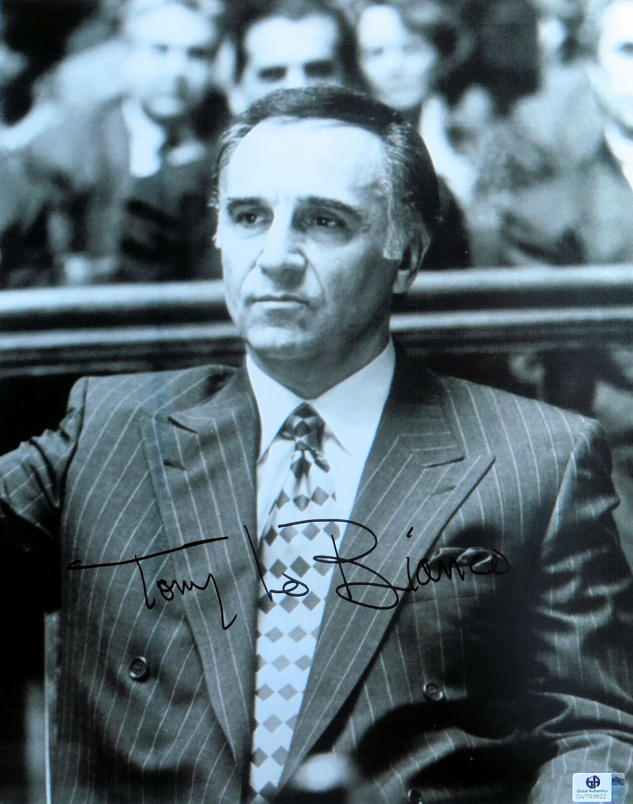 Tony Lo Bianco Signed Autographed 11X14 Photo Poster painting Vintage B/W Sharp Suit GV793822