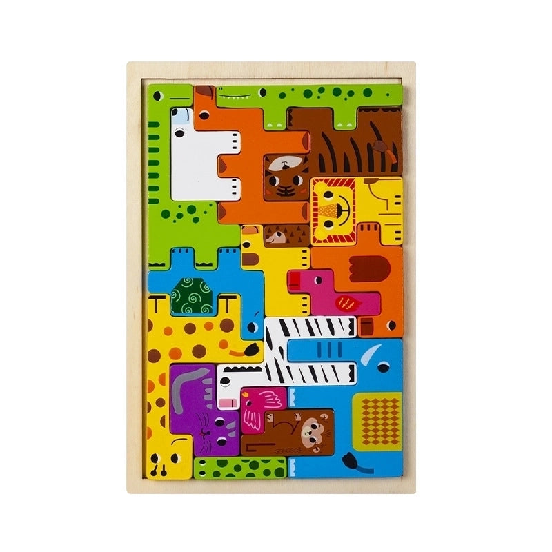 Puzzles Toddler(3-6years) Animal Wood Toys