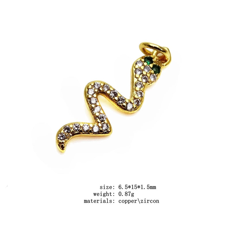 1 Piece Copper Zircon Rabbit Star Moon Pendant