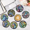8pcs DIY Diamond Painting Coaster Kit - Peacock