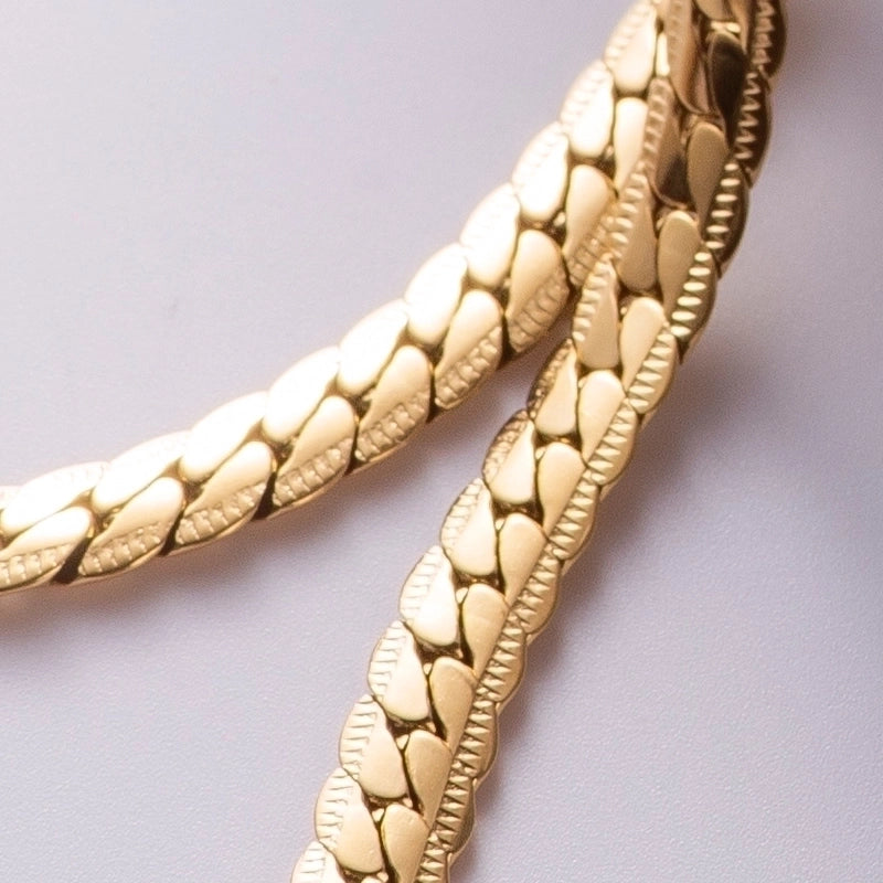 Modern Style Classic Style Solid Color 304 Stainless Steel 18K Gold Plated Hollow Out Bracelets Necklace Jewelry Set