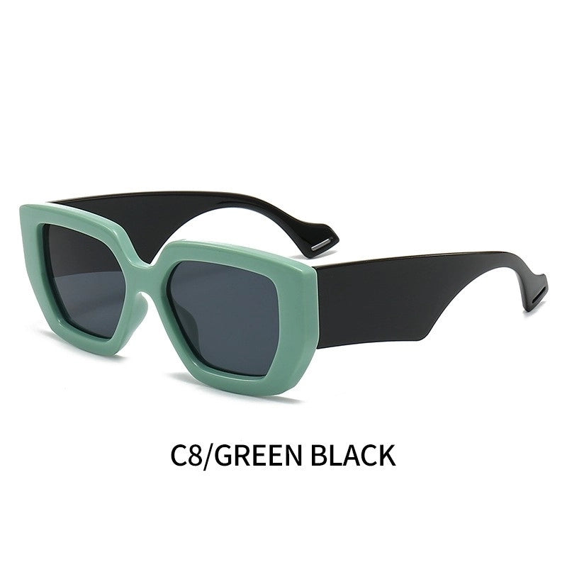 Minimalist Commute Color Block Solid Color Pc Square Full Frame Women’s Sunglasses