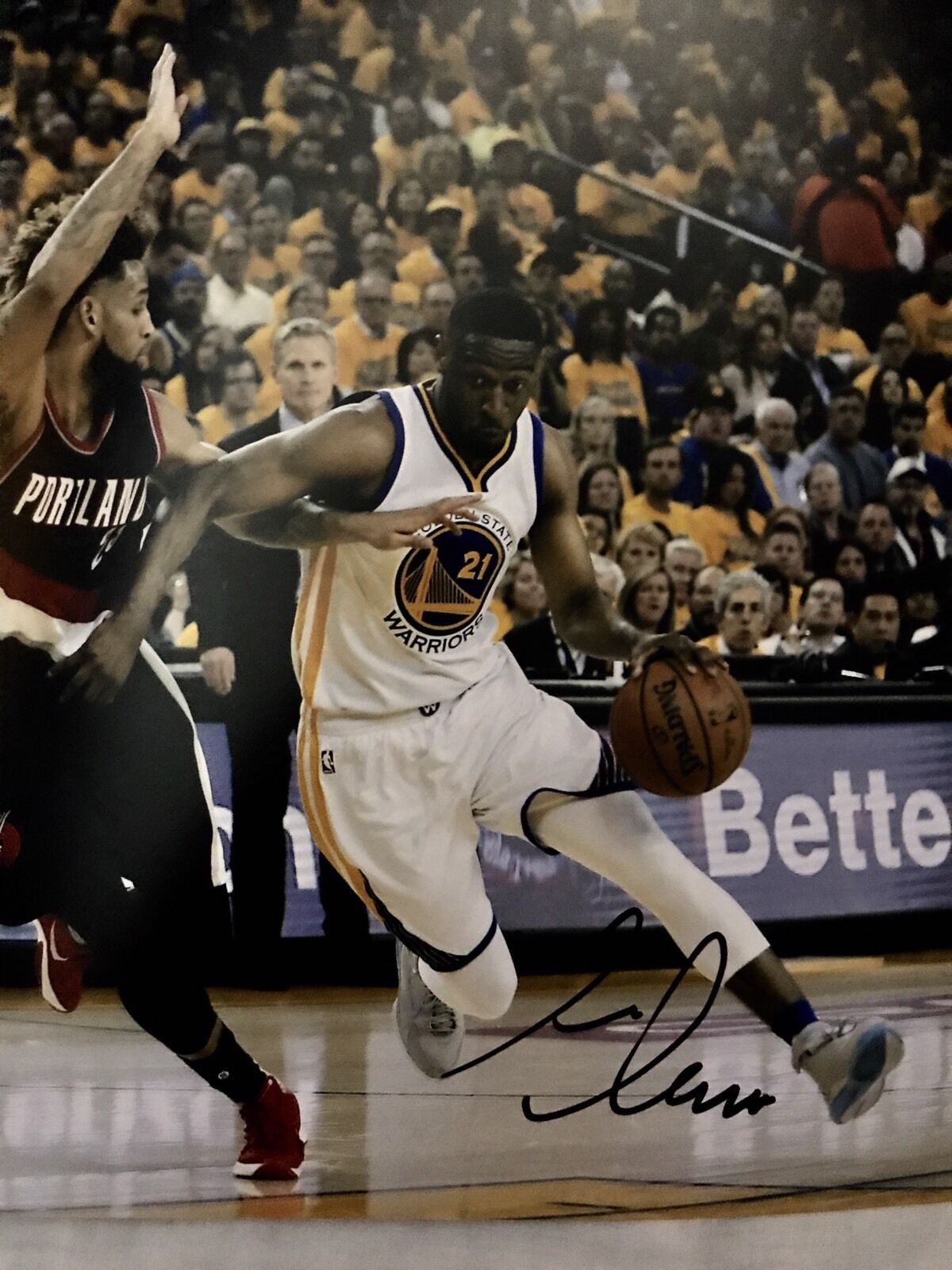 Ian Clark Signed Autographed 8x10 Photo Poster painting Golden State Warriors NBA Champs Coa