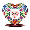 DIY Special Shape Diamond Painting Wooden Heart Shape Desk Ornament Decor Kit