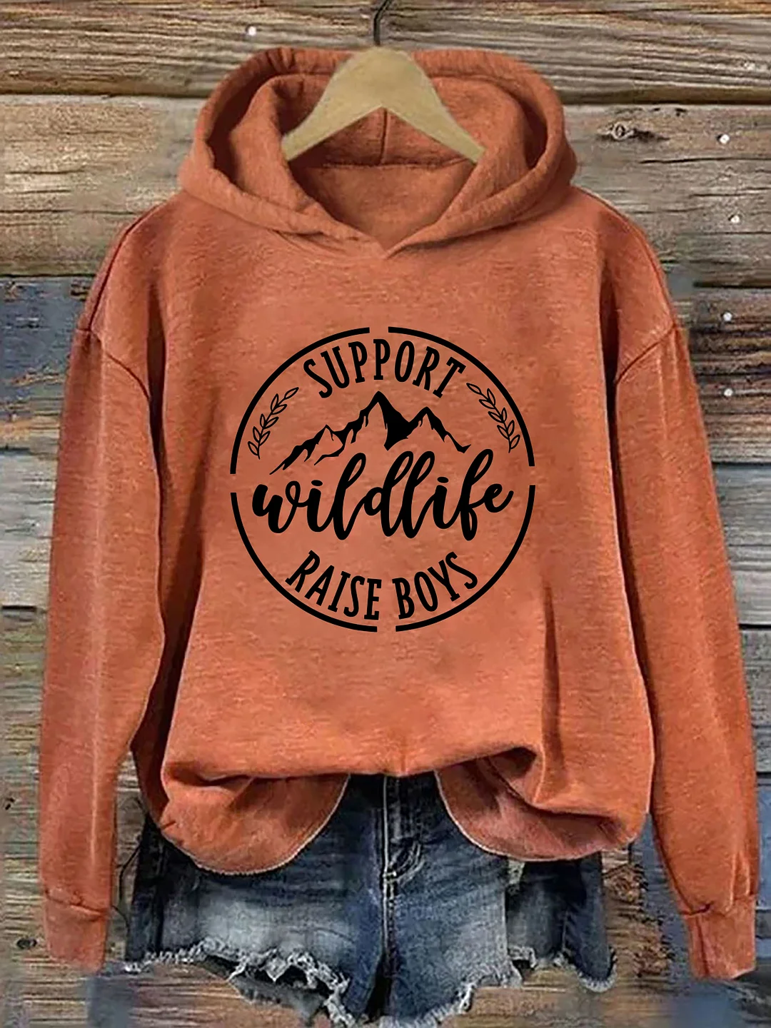 Support Wildlife Raise Boys Hoodie