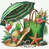 Holiday Umbrellas-11CT Stamped Cross Stitch 40*40cm/15.75*15.75in tapestrymarket