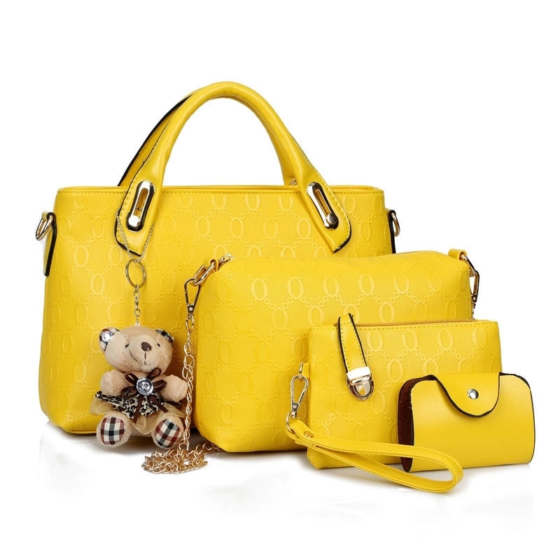 Women’s Large All Seasons Pu Leather Streetwear Bag Sets