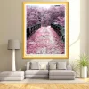 Pink Tree Foot Path  | Full Round Diamond Painting Kits