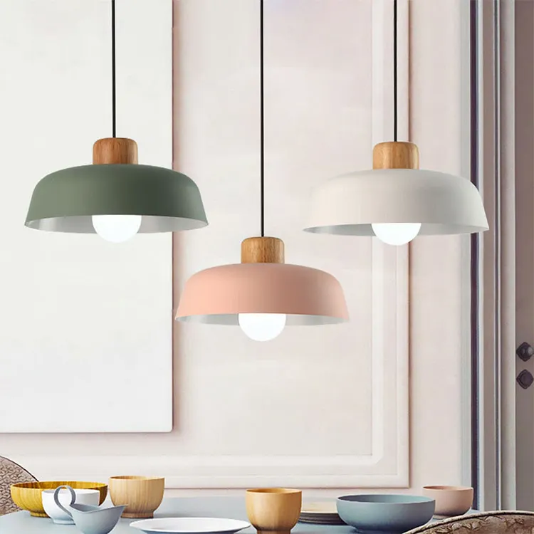 Scandinavian Round Colorful Aluminium Pendant Lamp
