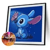 Cartoon Blauer Stitch - Runde Bohrer Diamant Malerei 30*30CM