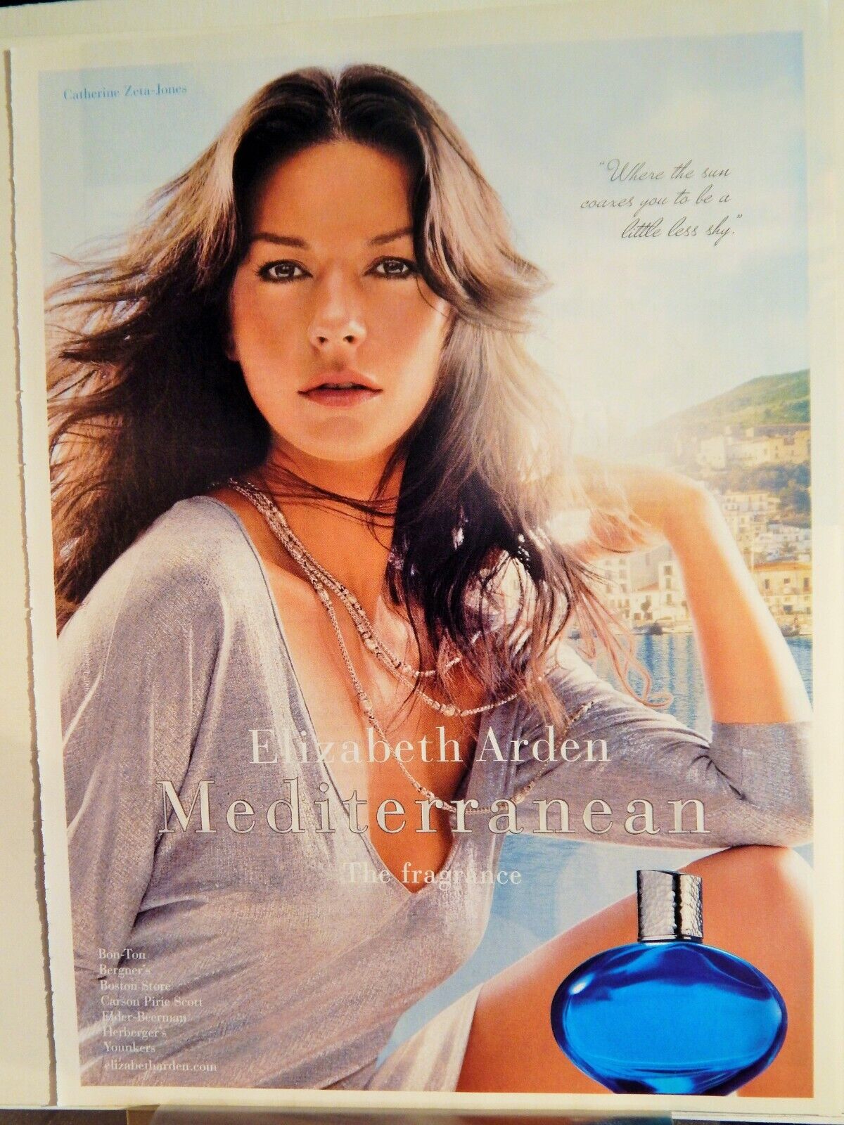 ELIZABETH ARDEN MEDITERRANEAN FRAGRANCE 2007 VTG Photo Poster painting AD, RARE EPHEMERA