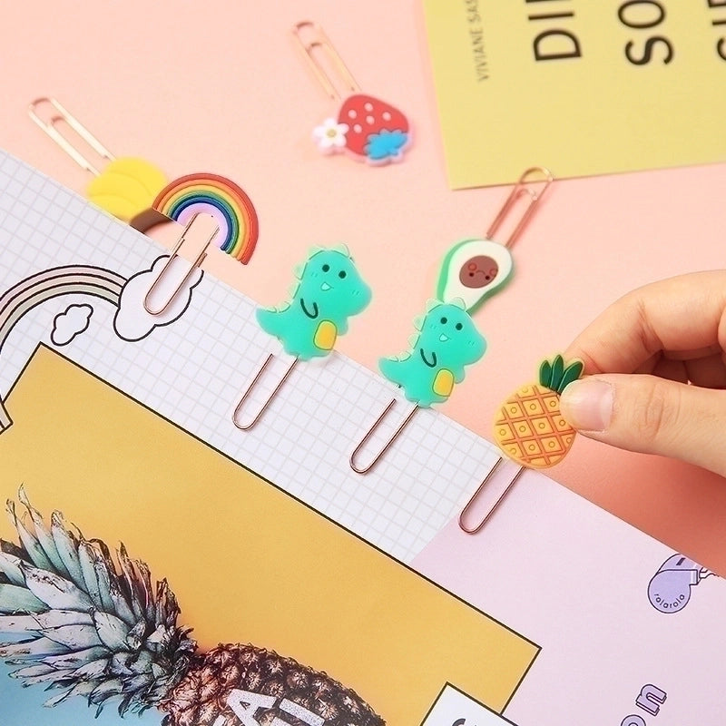 Accessories Cartoon Animal Fruit Paper Clip Shape Bookmark