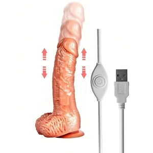 7.67 Inches Realistic Thrusting Heating Dildo G Spot Dildo Usb Charging Sex Toy