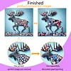 DIY Pre-Framed Deer Button Art Canvas Kit
