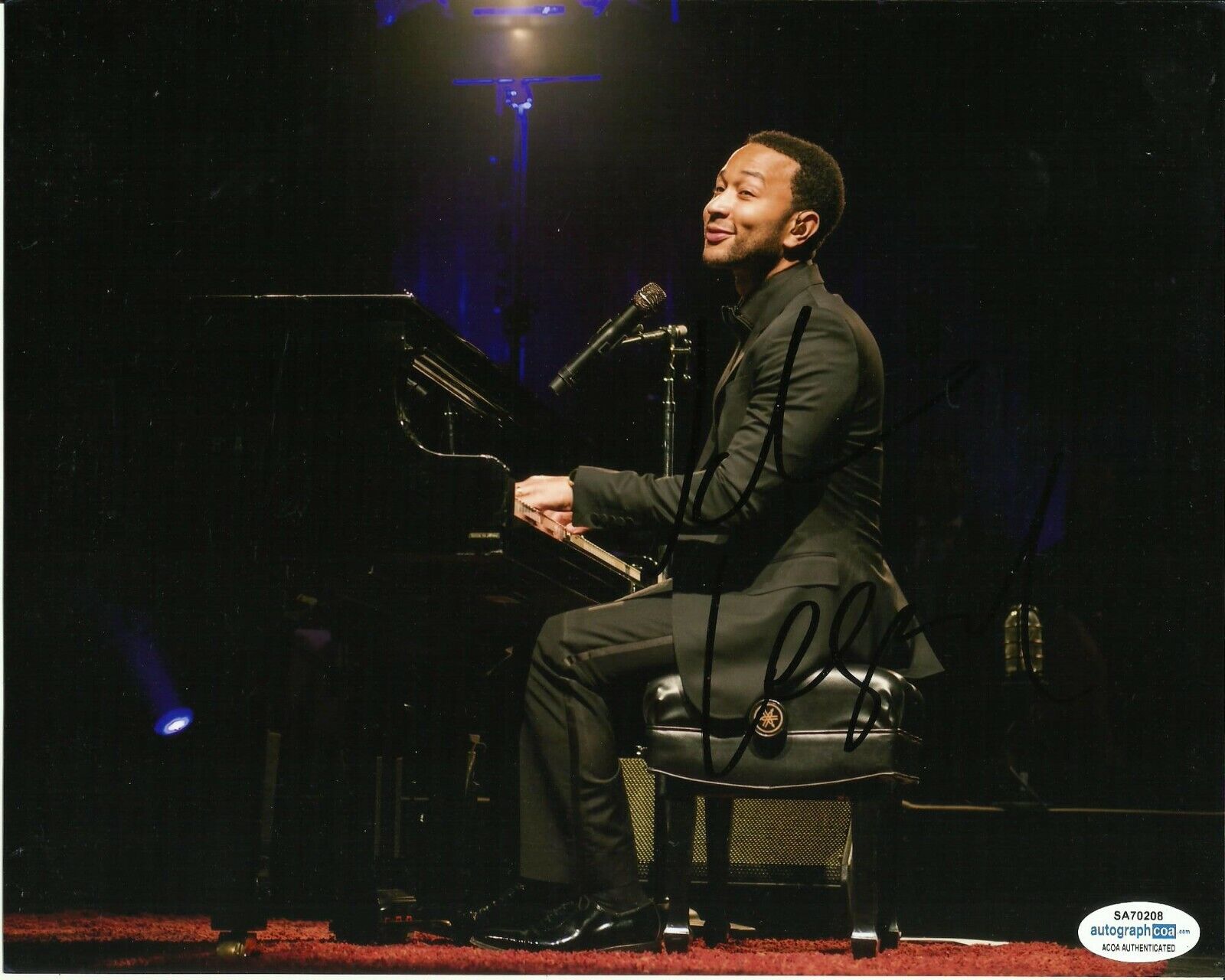 JOHN LEGEND SIGNED PERFORMING Photo Poster painting UACC REG 242 ALSO ACOA CERTIFIED