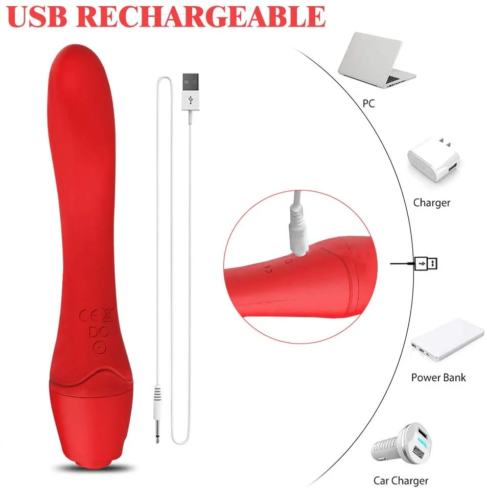 Vibrator 10x Powerful Extreme Power Multi-Speed Cordless USB Rechargeable  Waterproof Sex Toys for Women