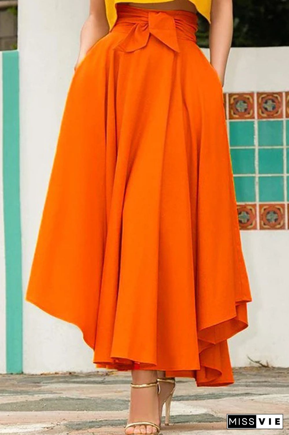 Casual Solid Loose Mid Waist Type A Solid Color Bottoms(3 Colors)