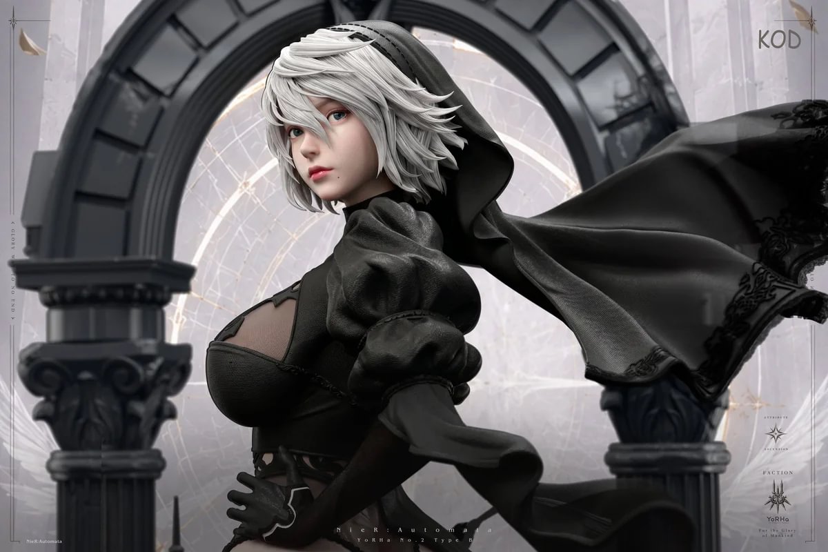 2B Platinum Wedding Statue - NieR: Automata | KOD Studio