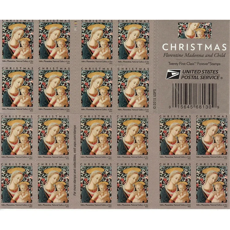 15th c. Florentine National Gallery of Art 2016 Pack of 100 Self-stick  Adhesive Stamps US Postal Service Forever First Class Postage Mailing Stamps