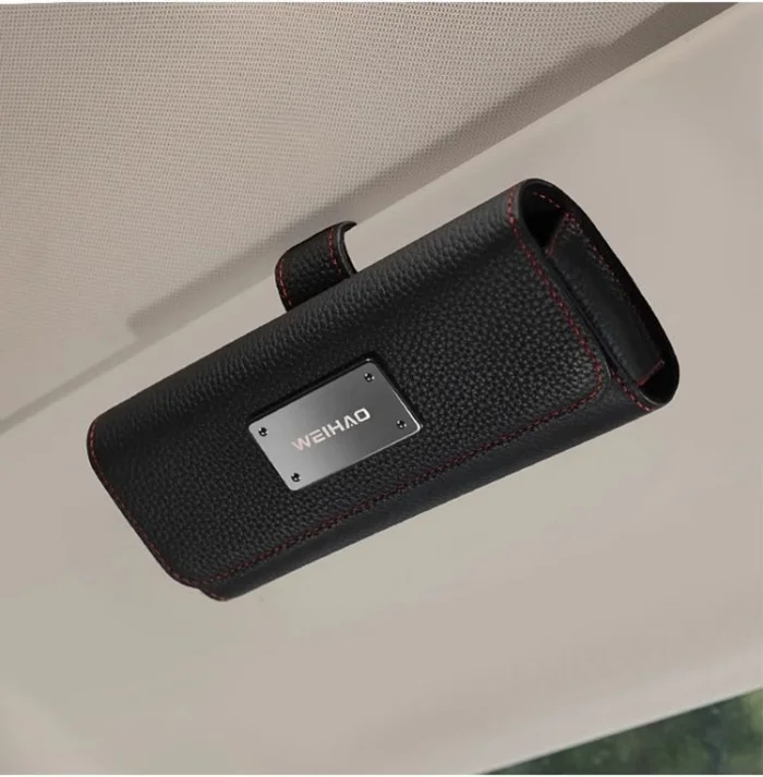 Car sun visor glasses case