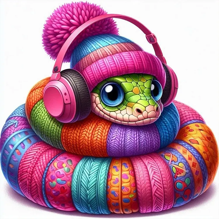 Sweater Snake 30*30CM (Canvas) Full Round Drill Diamond Painting gbfke
