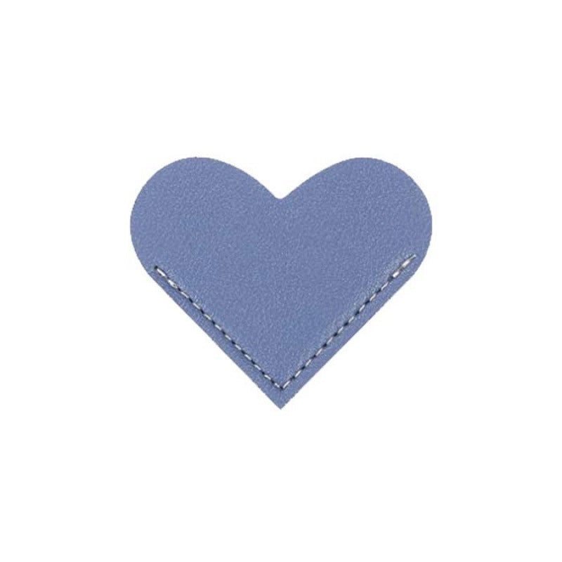 Leather Heart-shaped Bookmark Pu Leather Love Bookmark Book Page Clip Mini Business Portable Small Gift Page Corner Sign