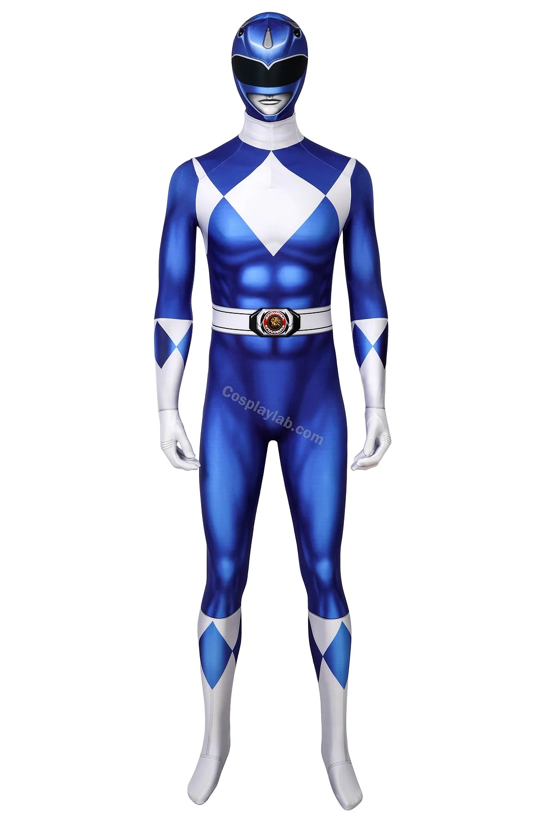Blue Ranger Cosplay Suit Power Rangers Blue HQ Printed Spandex Costume By CosplayLab