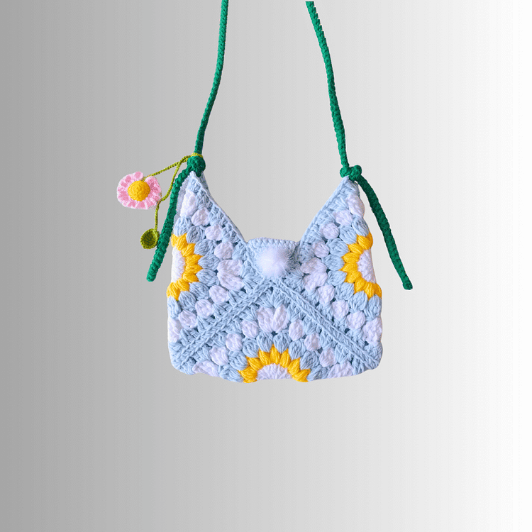 Lulusnow Handmade Classic Color Small Shoulder Bag Crochet Crossbody Bag