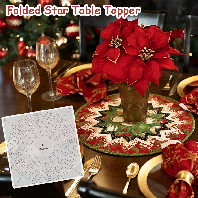 Easy Folded Star Placemat Template