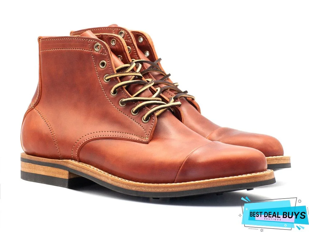 Cow Split Leather Men Boots Comfortable Boots Men Footwear Rubber Ankle Boots Men's Shoes