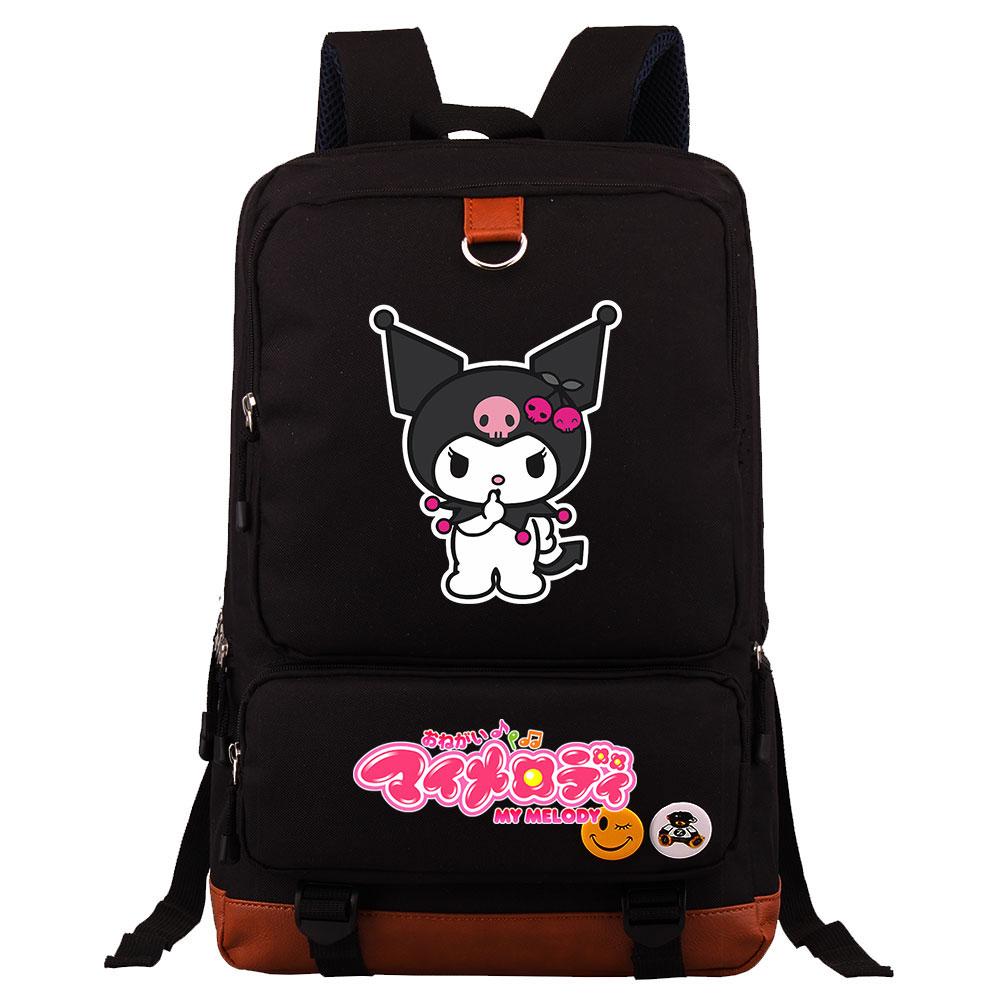 Mayoulove Kuromi Backpack Lightweight Design with Cute Character for School and Outdoor Activities-Mayoulove