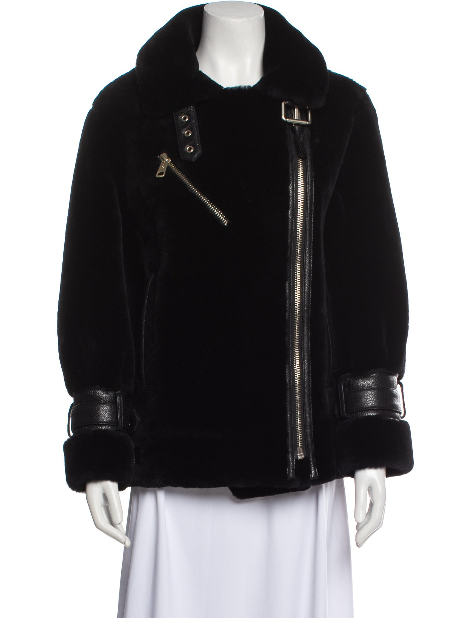 Short Women's Zip Fur Parka