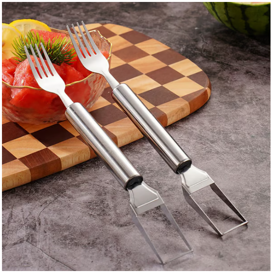 🍉 Effortless Fruit Prep-49% OFF-✨ 2-in-1 Fruit Cutter & Fork – For Quick and Easy Fruit Serving! 🍓