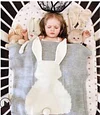 Children Air Conditioning Blanket Knitting Cute Rabbit Wool Quilt